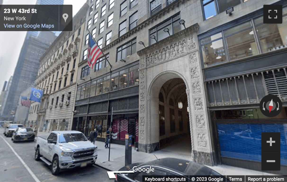 Street View image of 11 West 42nd Street, 2nd Floor, New York City