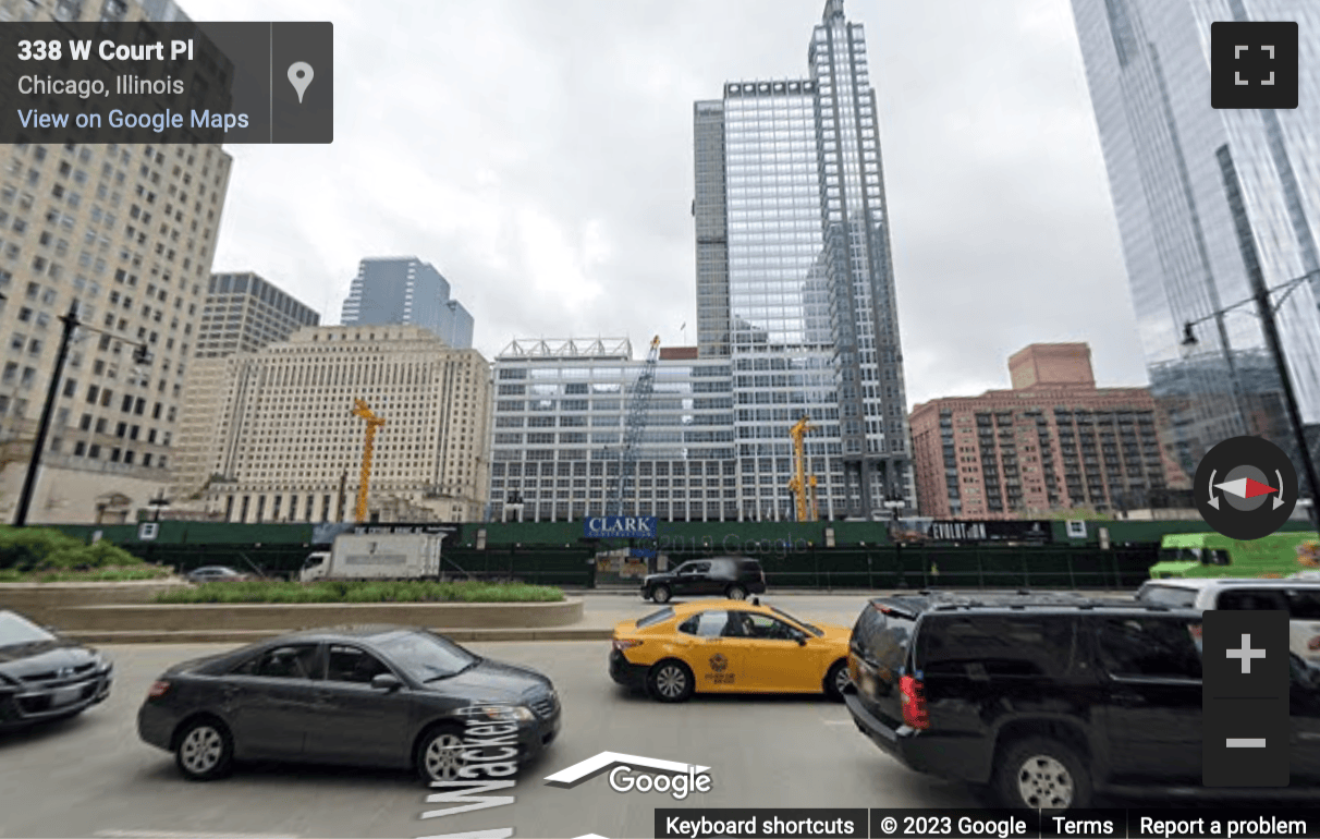 Street View image of 110 North Wacker Drive, Chicago, Illinois