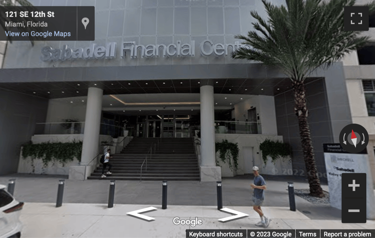 Street View image of 1111 Brickell Avenue, 10th & 11th Floor, Miami, Florida