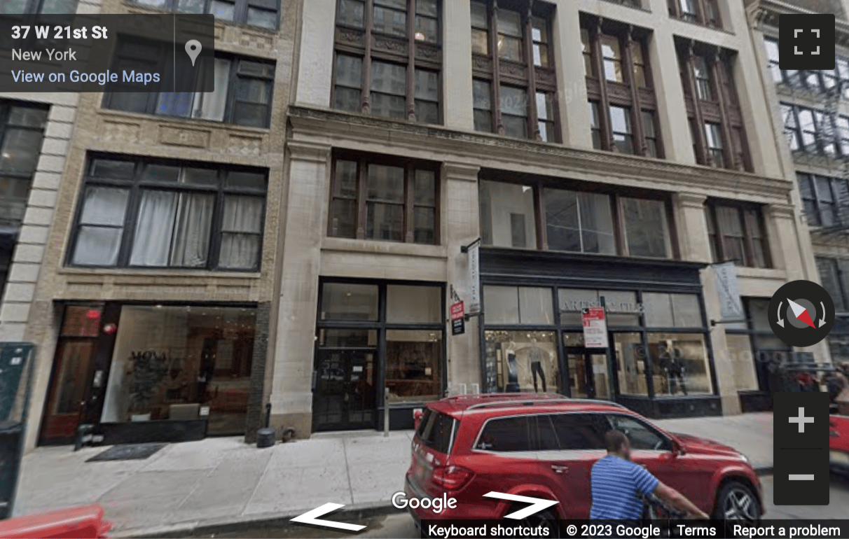 Street View image of 38 West 21st Street, New York City