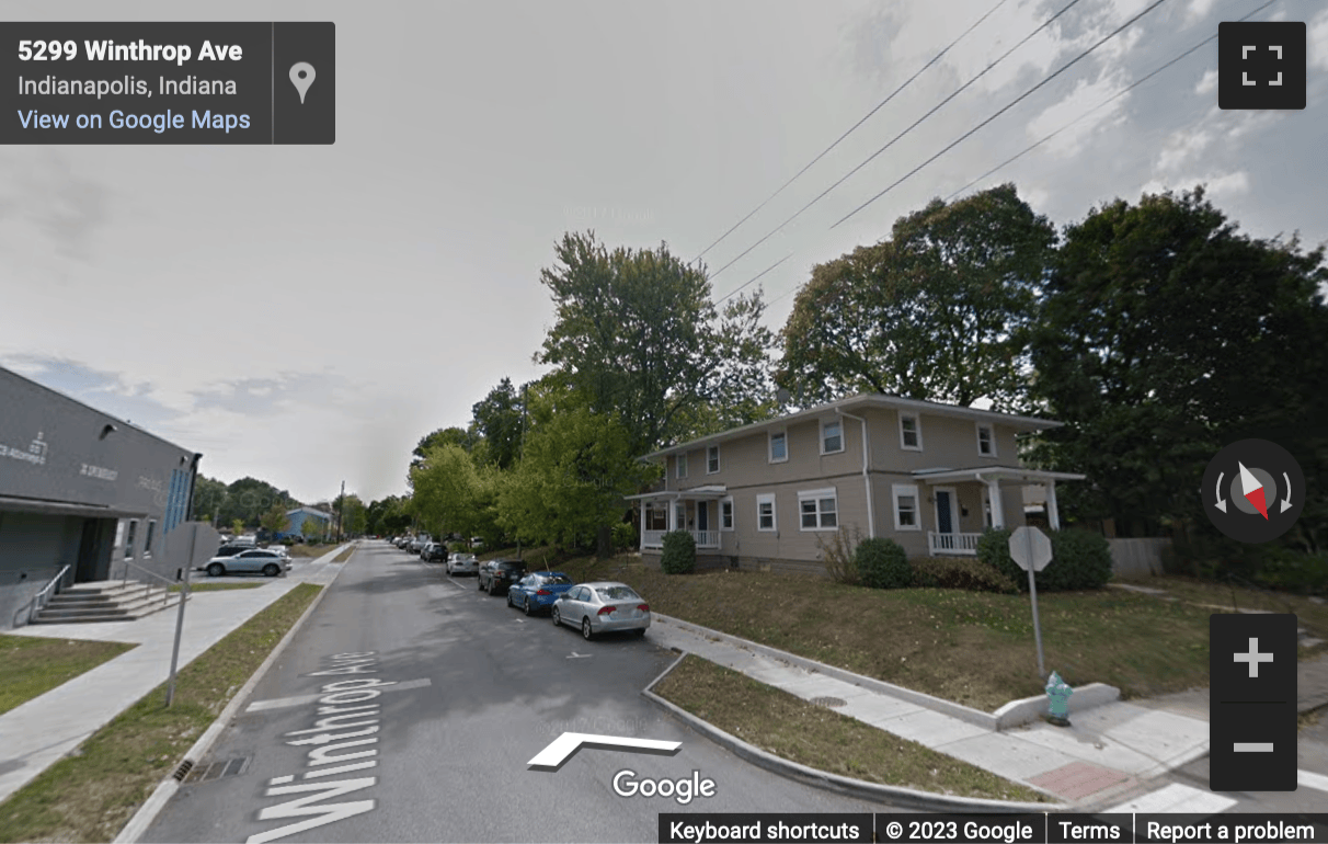 Street View image of 5266 Winthrop Avenue, Indianapolis