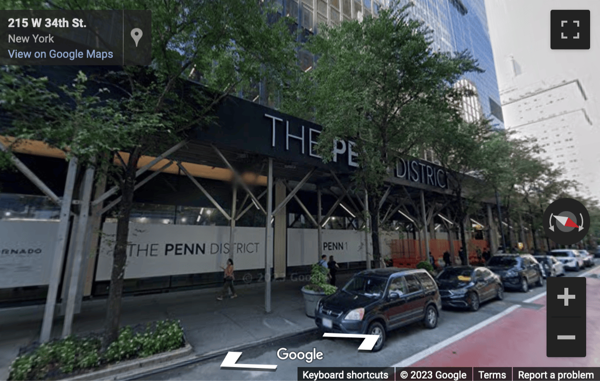 Street View image of PENN 1, 250 W 34th Street, 2nd Floor, New York City
