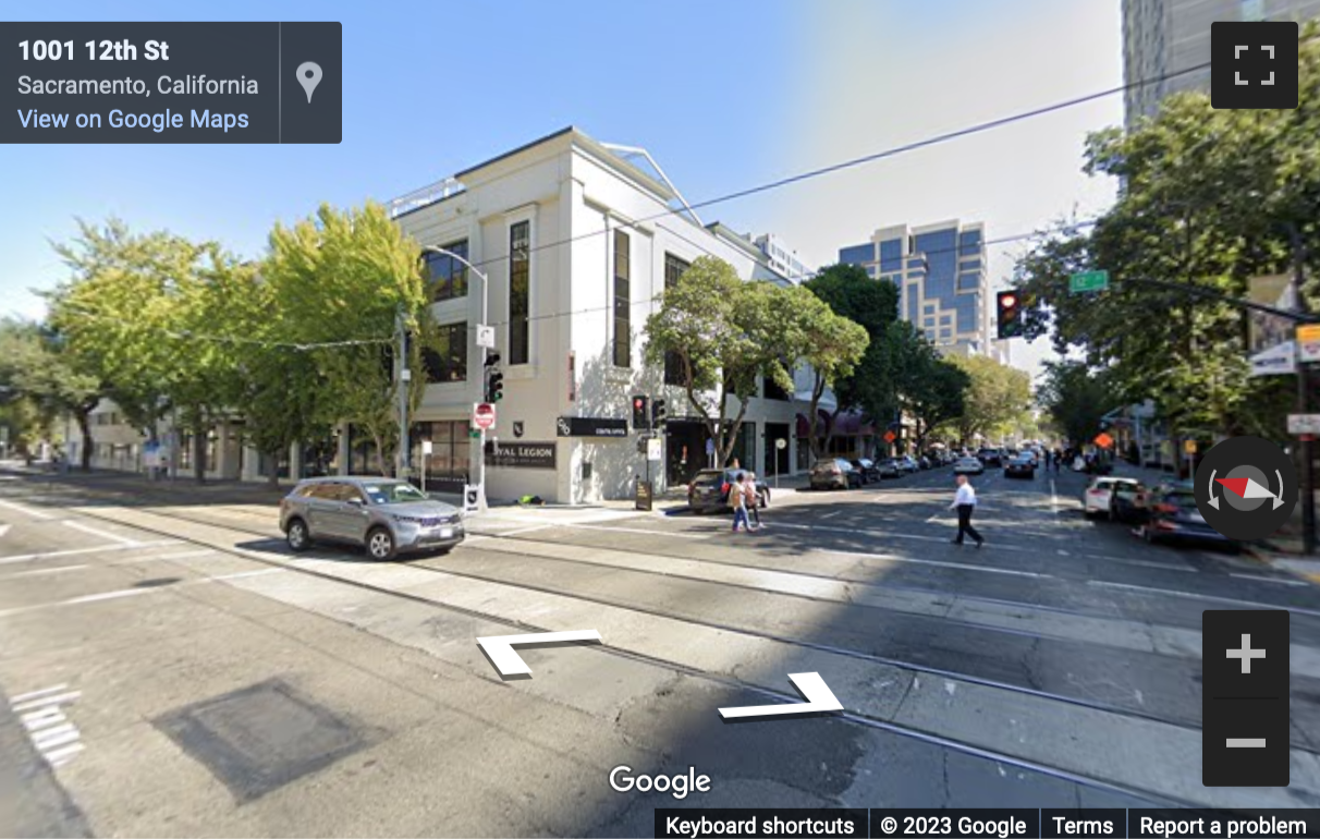 Street View image of 1201 J Street, Sacramento, California