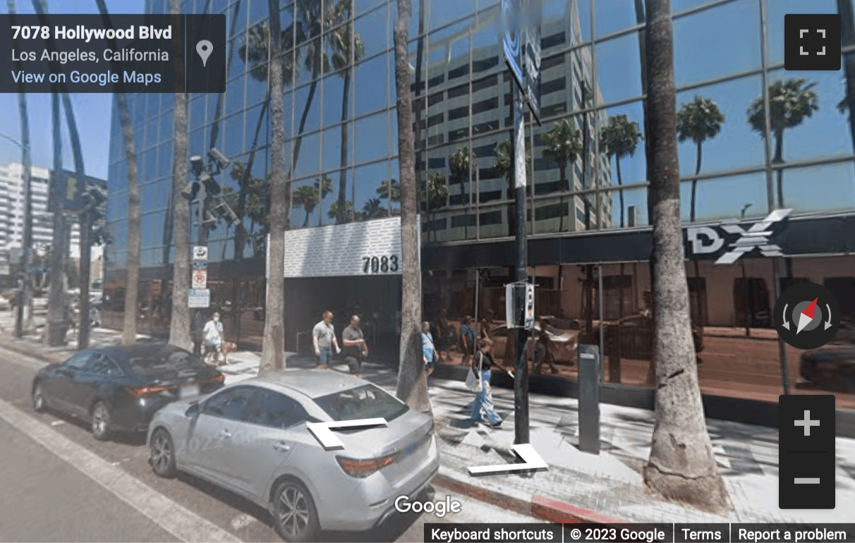 Street View image of 7083 Hollywood Boulevard, Los Angeles, California