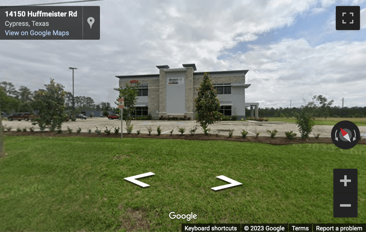 Street View image of 14150 Huffmeister Road, Suite 200, Cypress, Texas