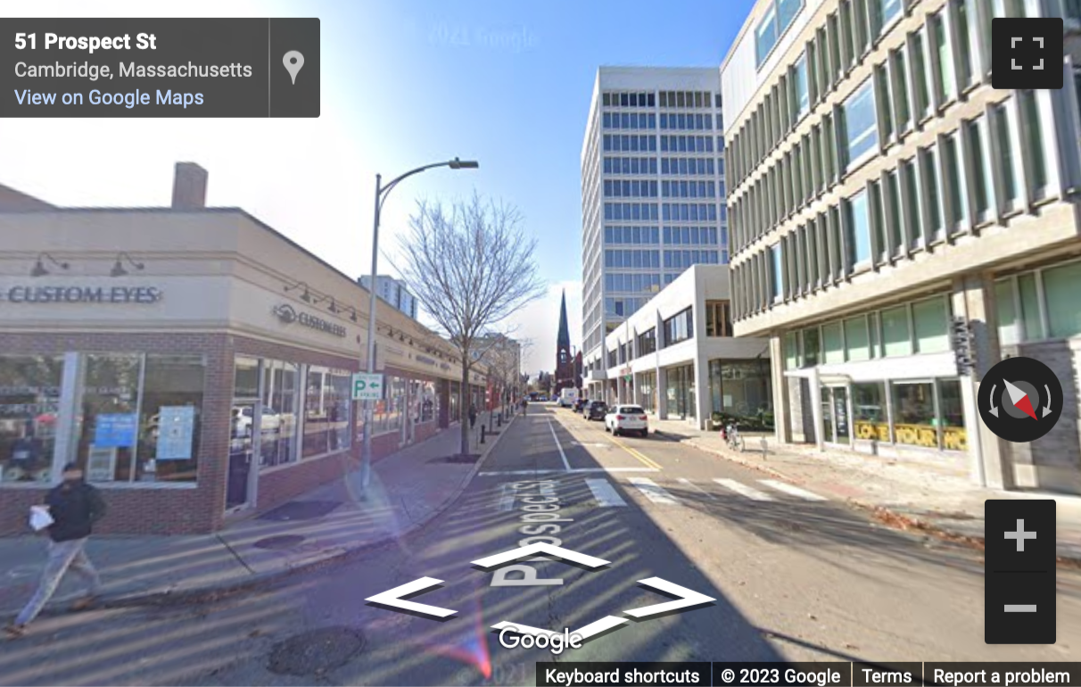 Street View image of 99 Bishop Allen Drive, Suite 100, Boston, Massachusetts