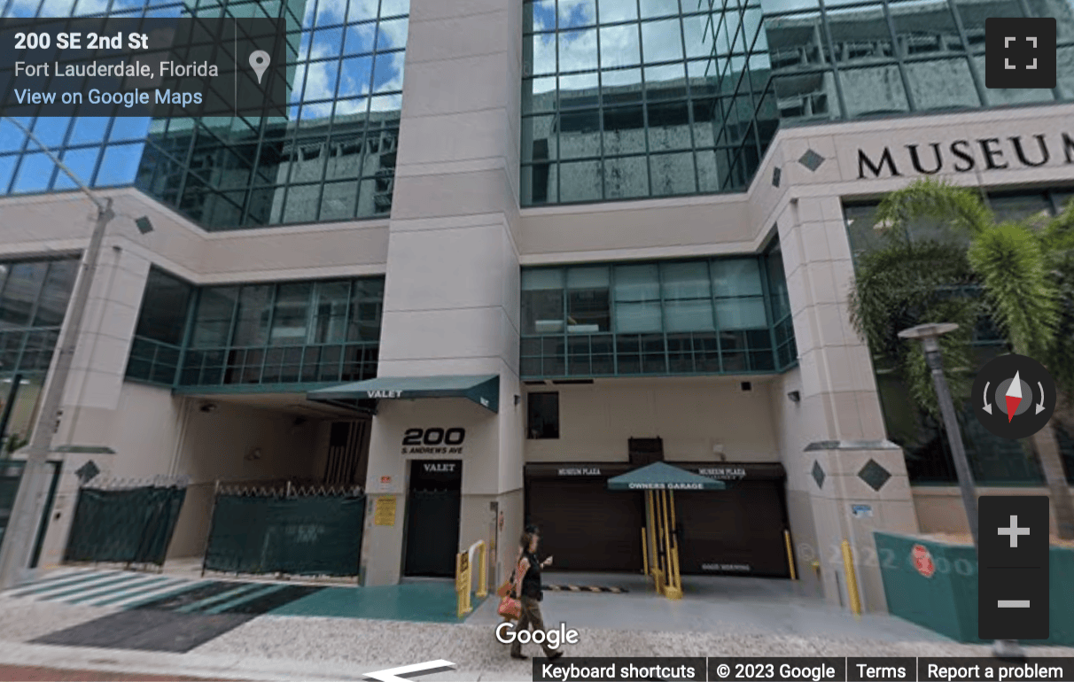 Street View image of 200 South Andrews Avenue, Suite 504, Museum Plaza, Fort Lauderdale, Florida