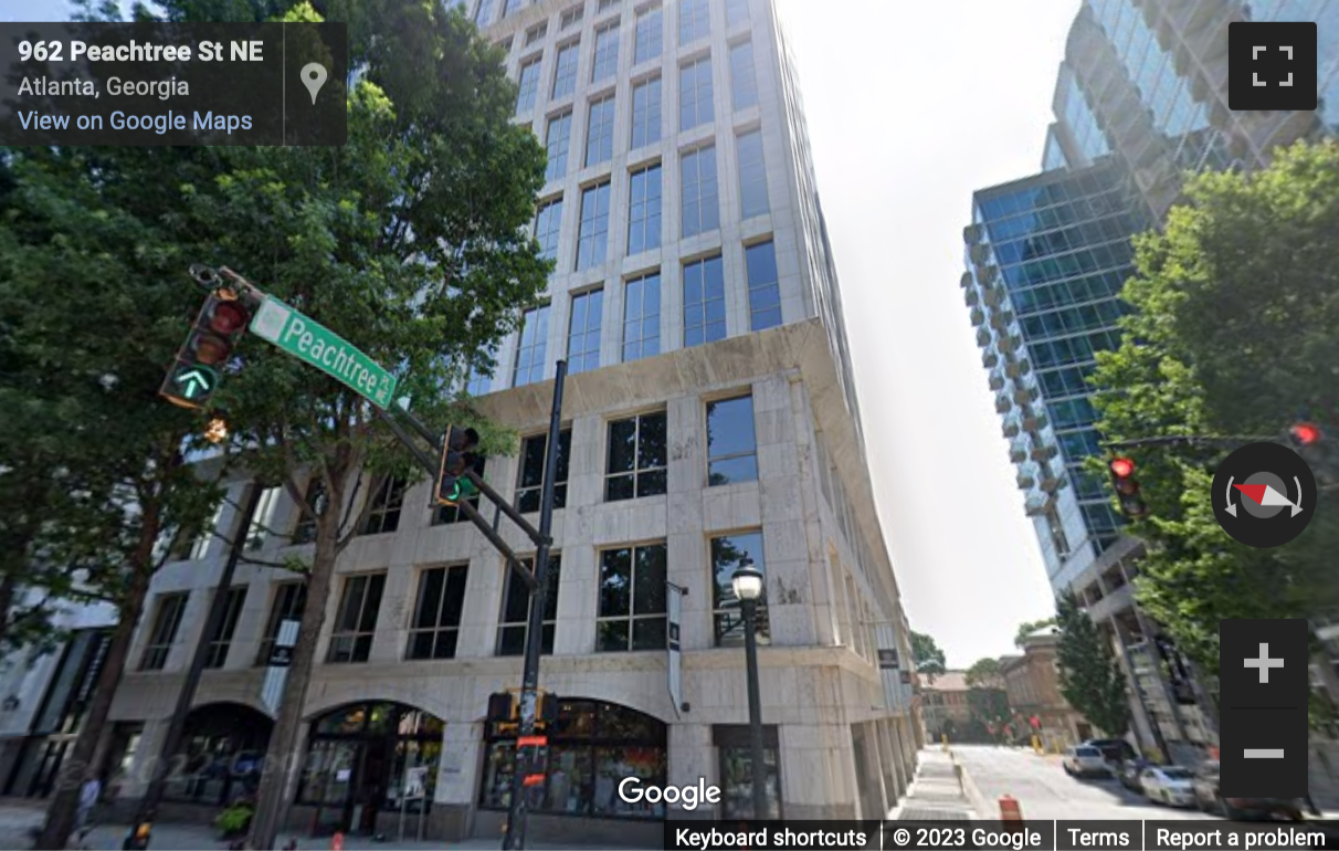 Street View image of 999 Peachtree Street NE, Floor 3rd and 4th, Atlanta, Georgia
