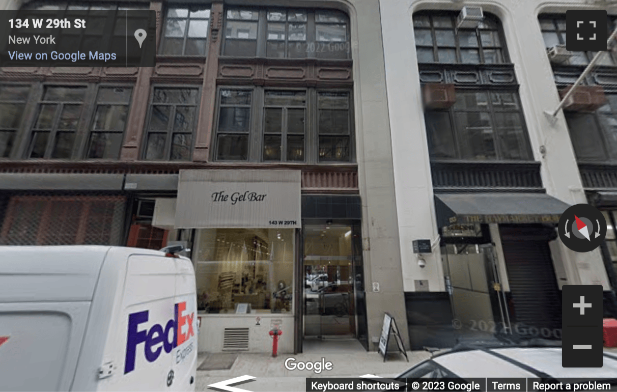 Street View image of 143 West 29th Street, New York City
