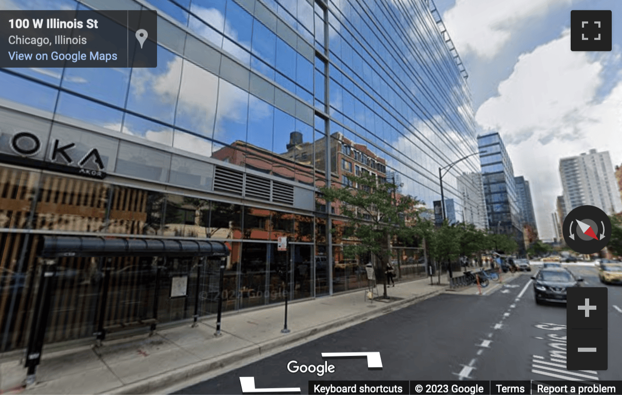 Street View image of 111 West Illinois Street, 5th floor, Chicago