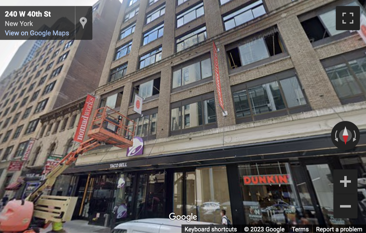 Street View image of 240 West 40th Street, New York City