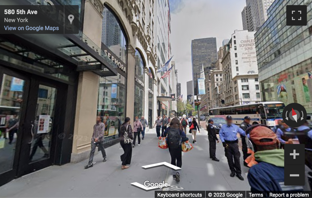 Street View image of 580 5th Avenue, Suite 210, New York City