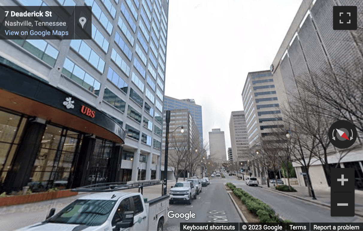 Street View image of 315 Deaderick Street, Nashville, Tennessee