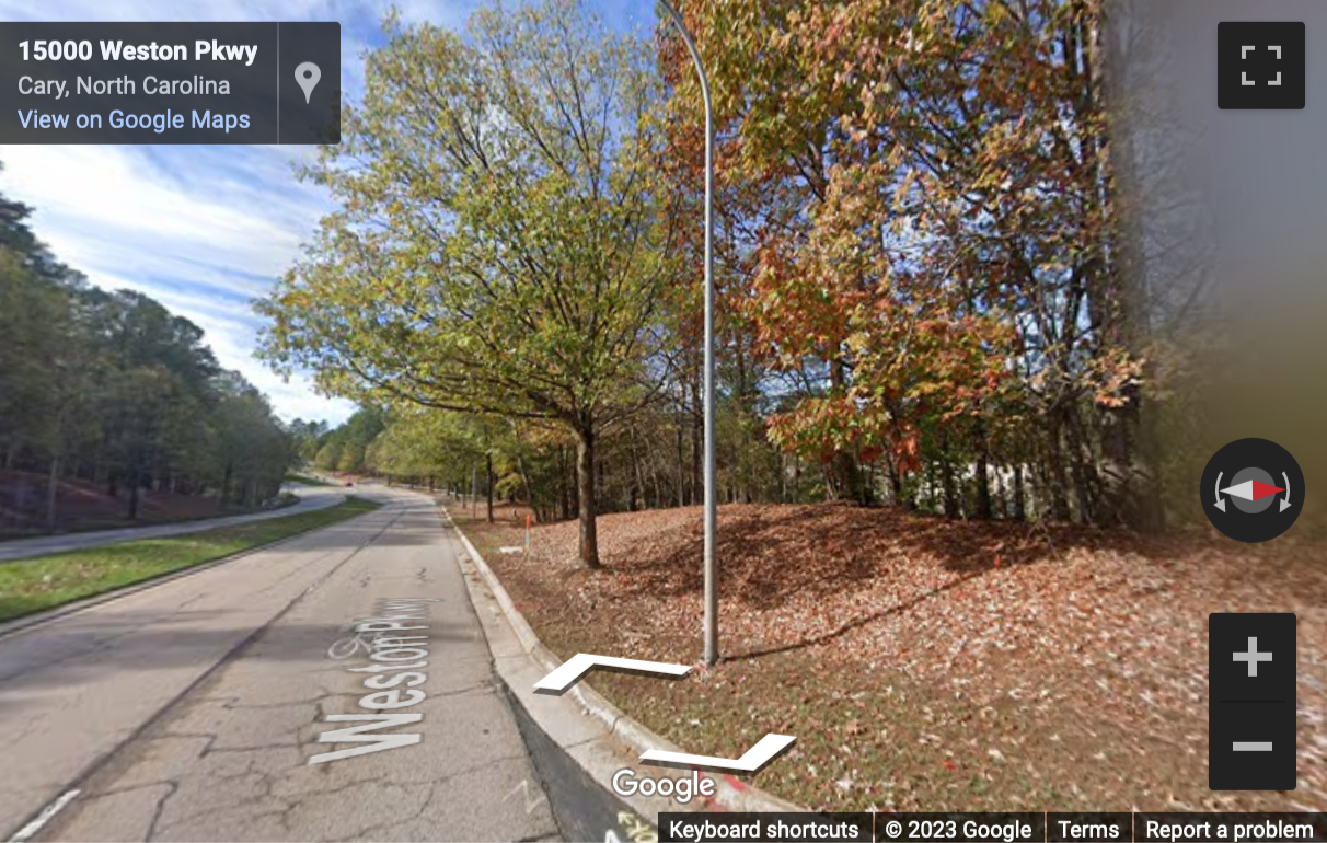 Street View image of 15000 Weston Parkway, Cary, North Carolina