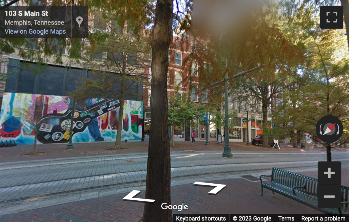 Street View image of 107 South Main Street, Floor 2, Memphis, Tennessee