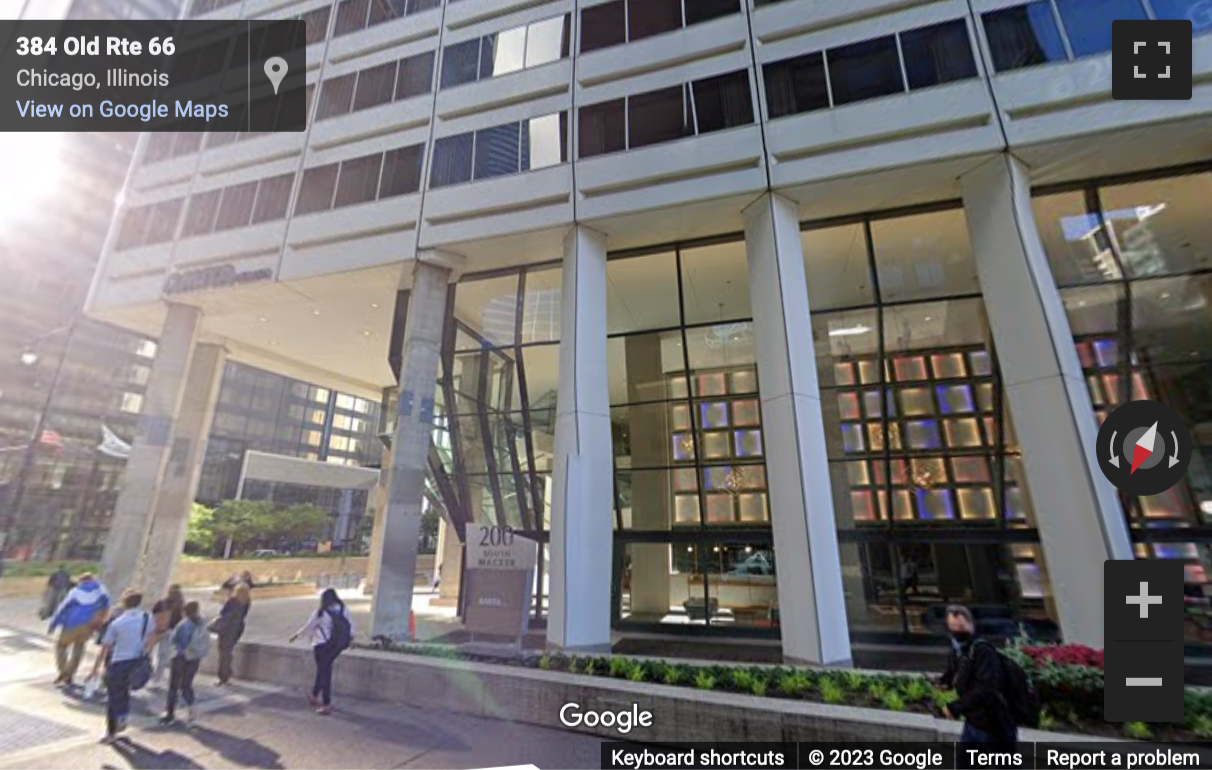 Street View image of 200 South Wacker Drive, 31st Floor, Chicago, Illinois
