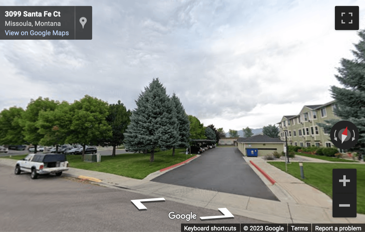 Street View image of 3010 Santa Fe Court, Missoula, Montana