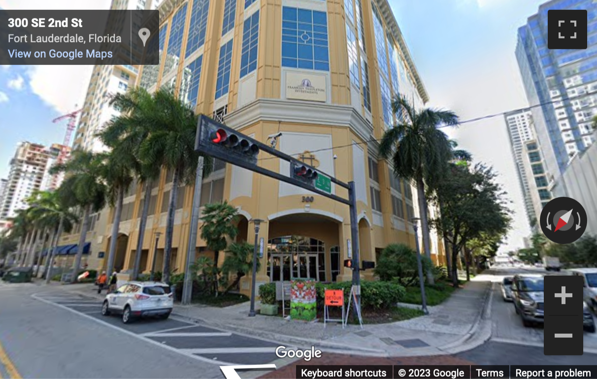 Street View image of 300 South East 2nd Street, Suite 600, Fort Lauderdale, Florida