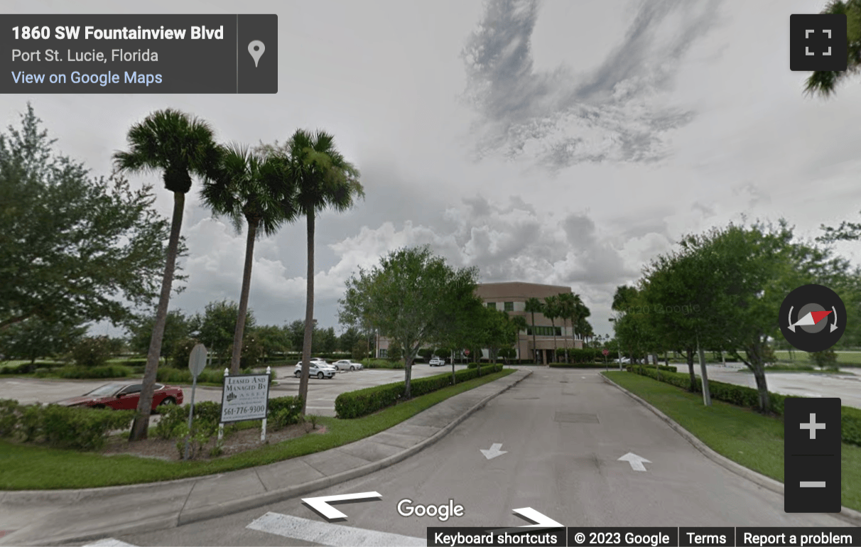Street View image of 1860 Southwest Fountainview Boulevard, Westview Plaza II, Port St. Lucie, Florida
