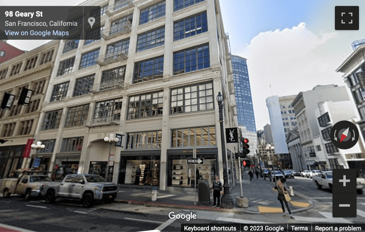 Street View image of 77 Geary Street, 5th Floor, San Francisco, California