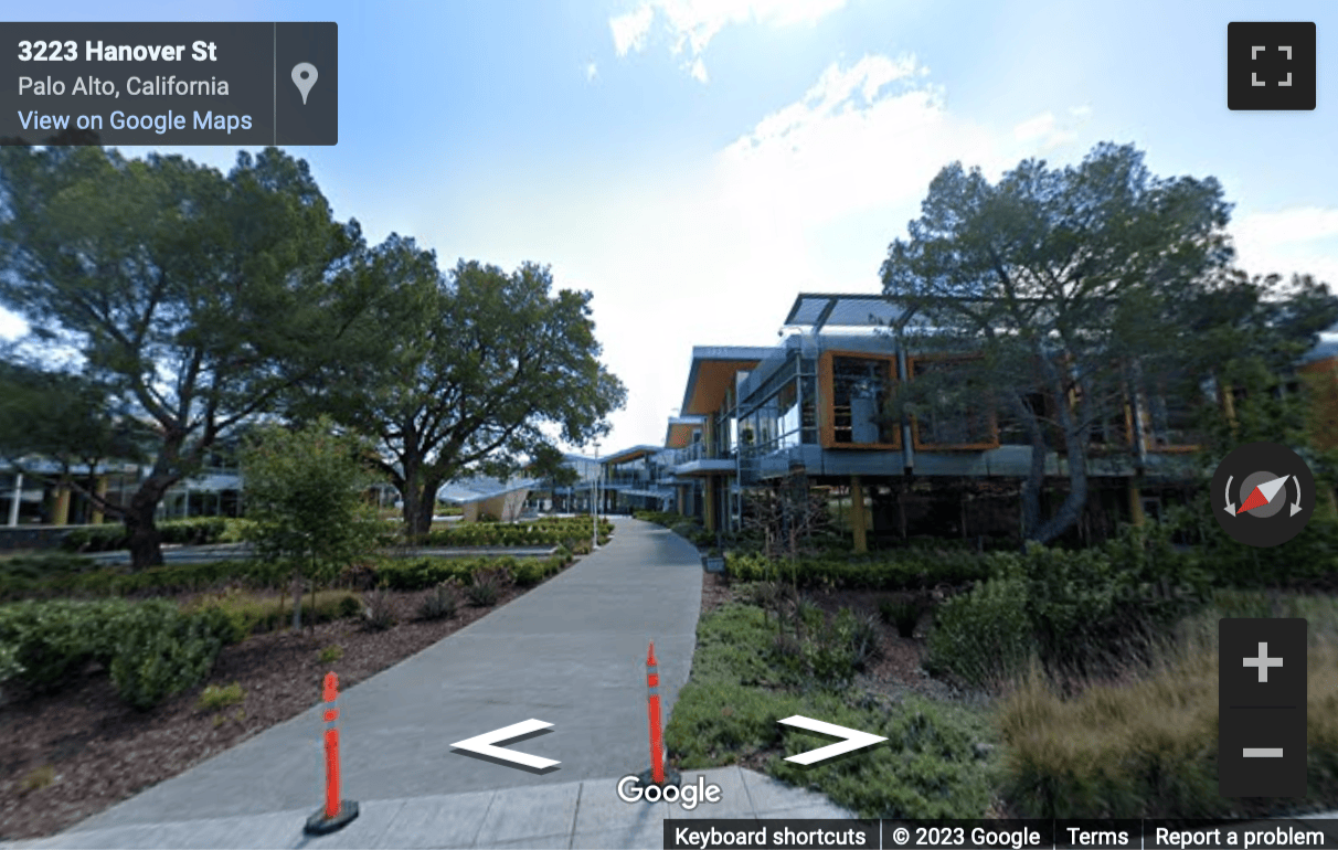 Street View image of 3223 Hanover Street, Palo Alto, California