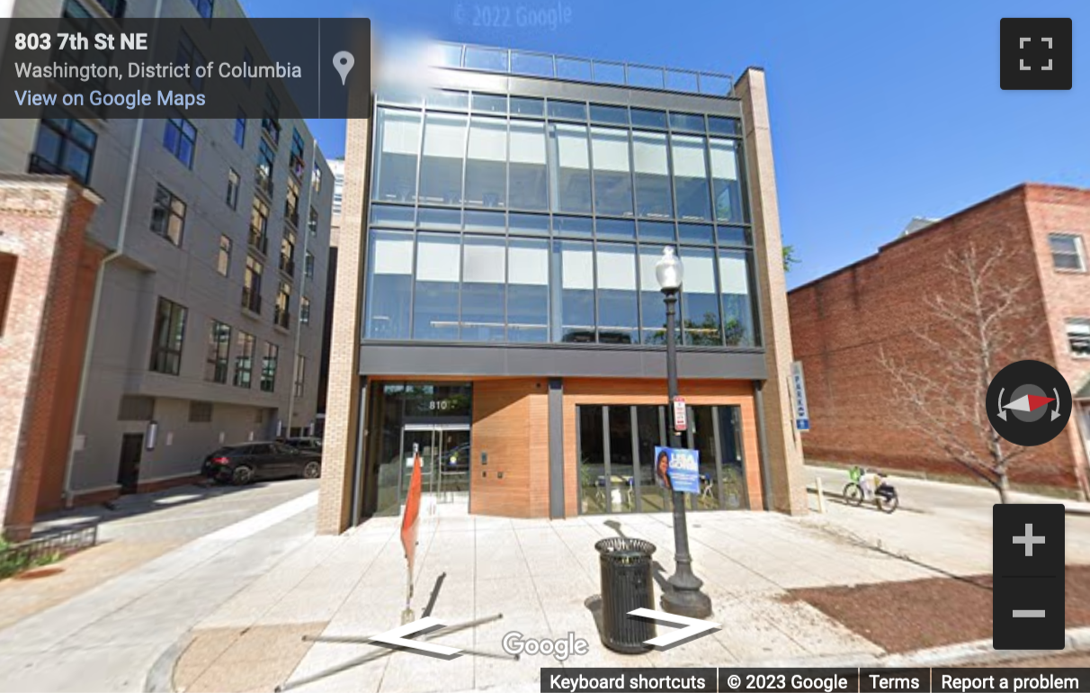 Street View image of 810 7th Street NE, 1st, 2nd, 3rd and 4th Floors, Washington DC, District of Columbia