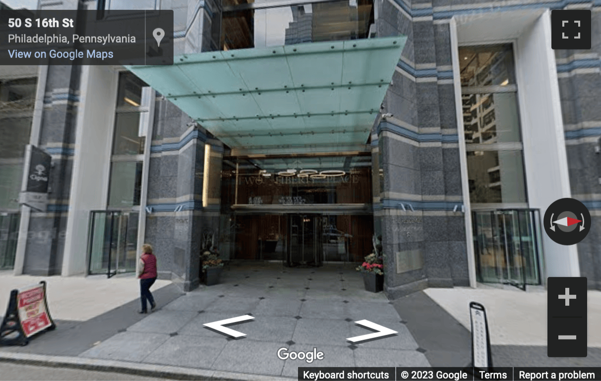 Street View image of 50 South 16th Street, Two Liberty Place, 50 South 16th Street, Philadelphia