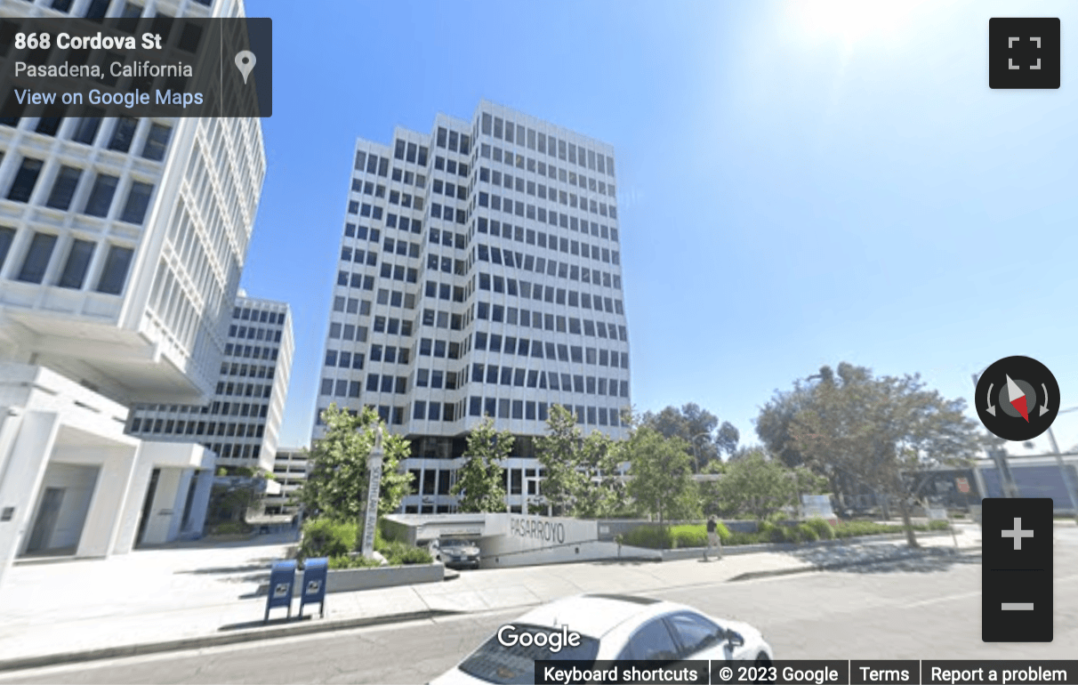Street View image of Pasarroyo, 251 South Lake Avenue, 7th and 8th Floor, Pasadena (CA), California