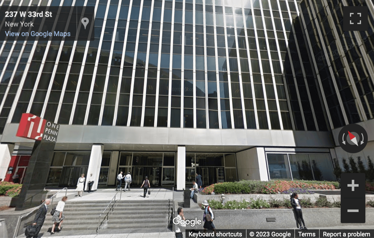 Street View image of PENN 1, 250 West 34th Street, 3rd Floor, New York City