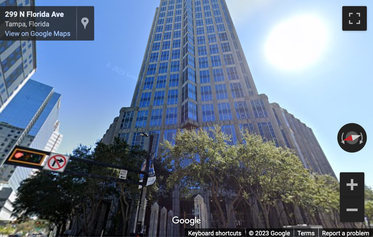 Street View image of 401 E Jackson Street, 32nd and 33rd Floor, Tampa, Florida