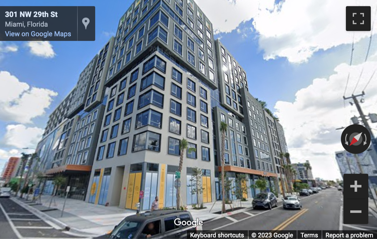 Street View image of 252 Northwest 29th Street, 9th & 10th Floor, Miami, Florida