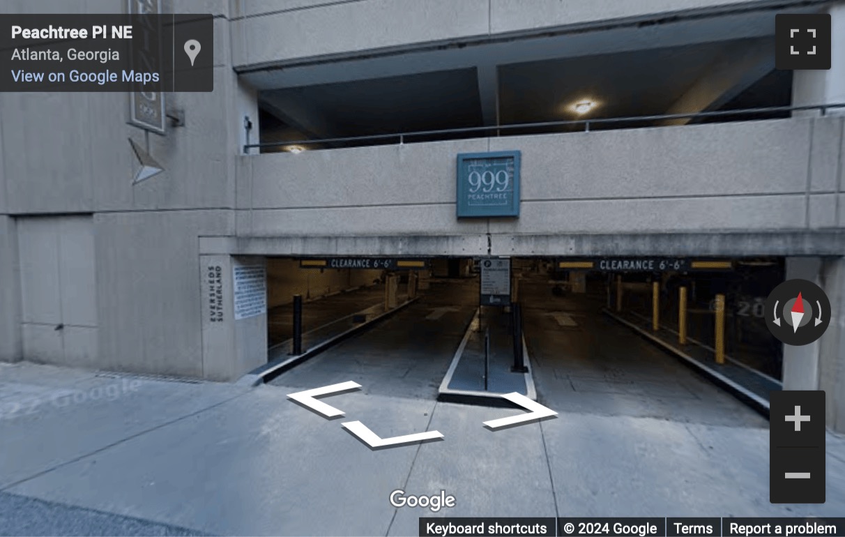 Street View image of 999 Peachtree Street NE, Floor 3rd and 4th, Atlanta, Georgia