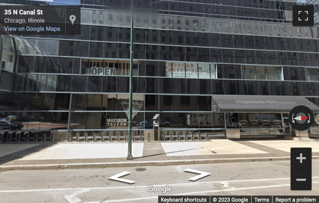Street View image of 500 West Madison Street, 9th and 10th Floor, Chicago, Illinois