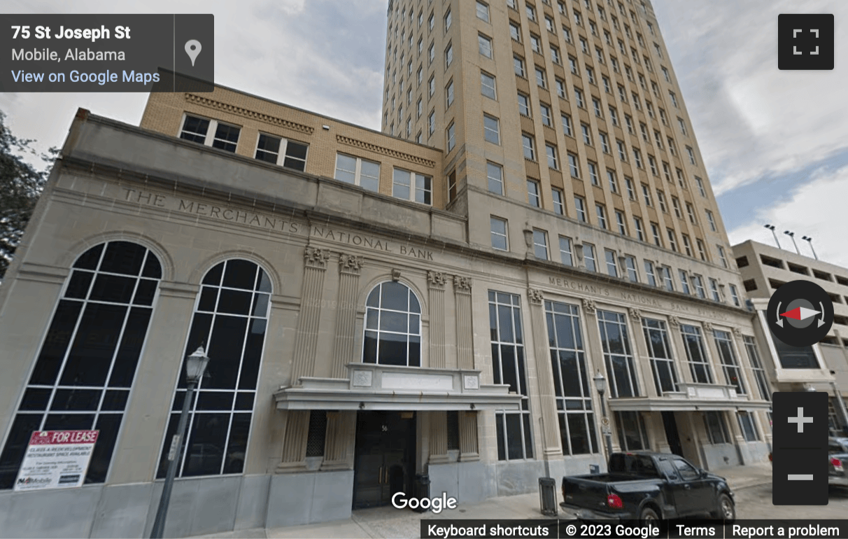 Street View image of 62 St Joseph St, 7th Floor, Mobile, Alabama