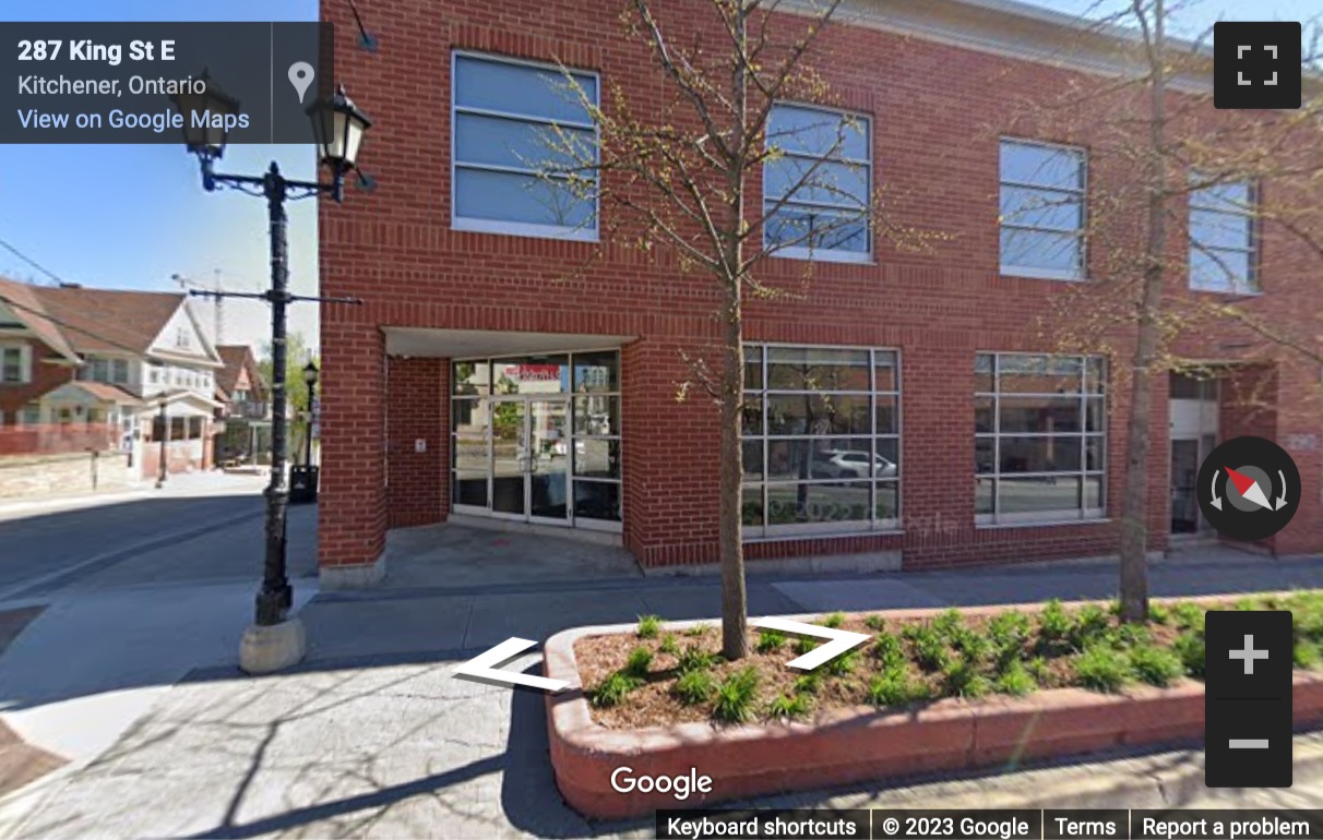 Street View image of 290 King Street East, Kitchener, Ontario