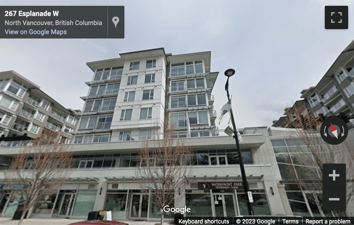 Street View image of 252 Esplanade West, Suite 201, North Vancouver, British Columbia