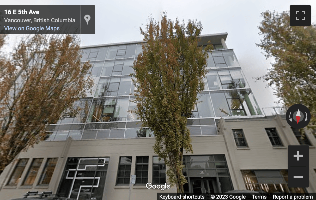 Street View image of 400, 22 East 5th Avenue, Vancouver, British Columbia