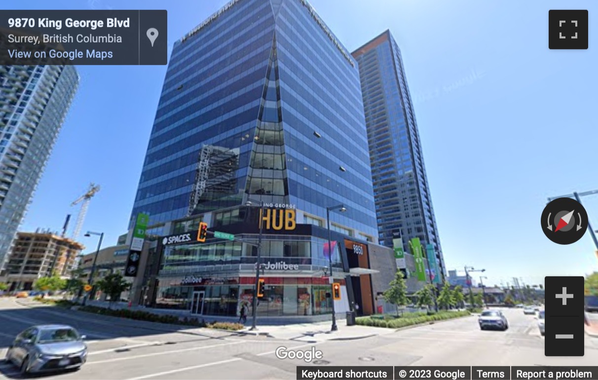 Street View image of 9850 King George Boulevard, Surrey, British Columbia