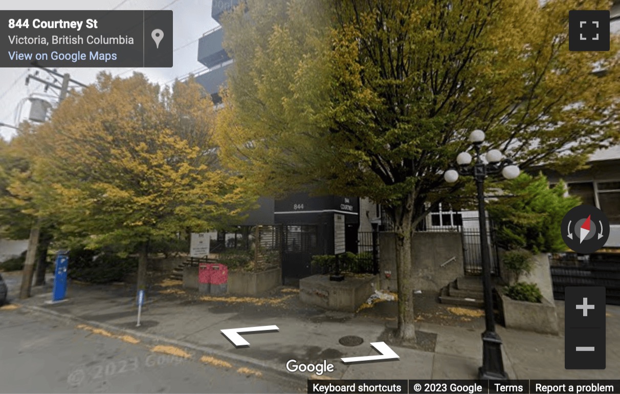 Street View image of 300-848 Courtney Street, Victoria (British Columbia)