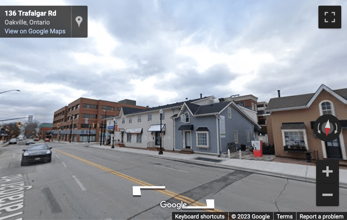 Street View image of 132 Trafalgar Road, Oakville, Ontario