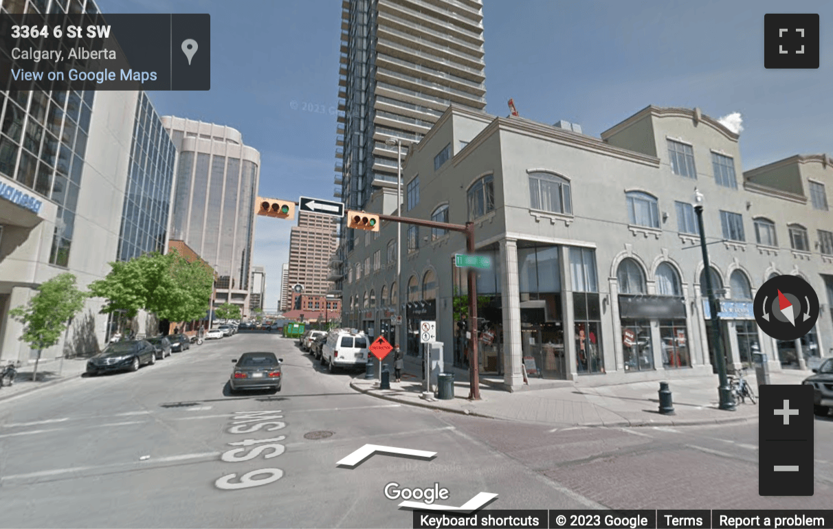 Street View image of 638 11 Avenue South West, No. 200, Calgary, Alberta