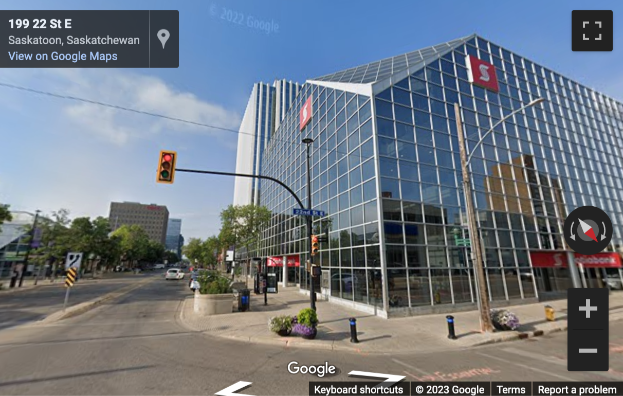 Street View image of 111 2nd Street Avenue, Saskatoon