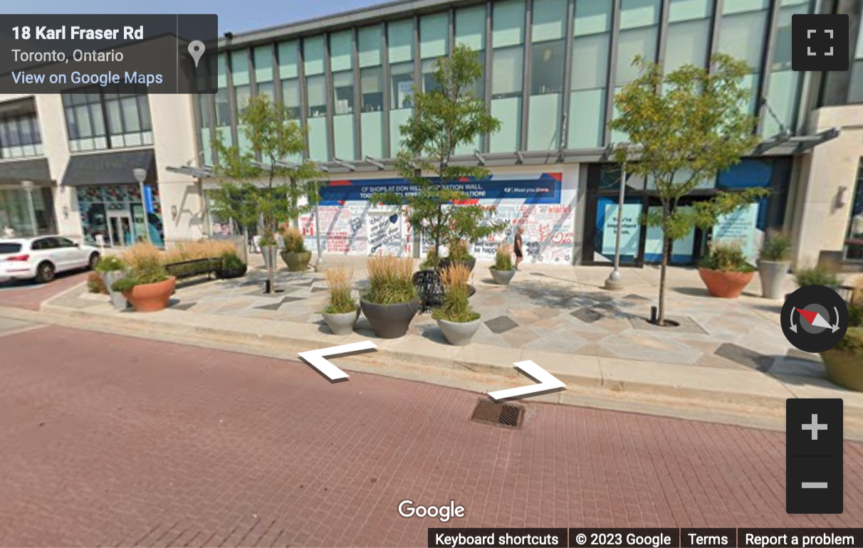Street View image of Shops at Don Mills, 21 Karl Fraser Road, Unit No. N007, Toronto, Ontario