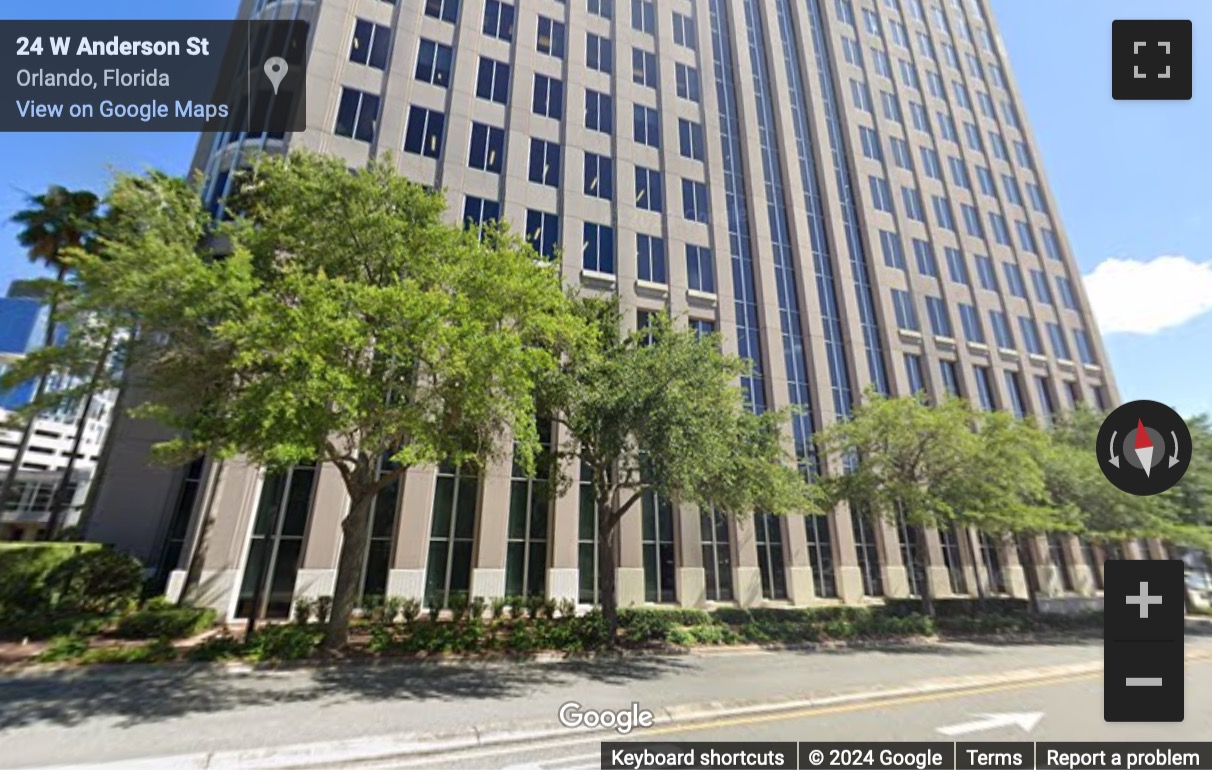 Street View image of 450 South Orange Avenue, 3rd Floor, Orlando