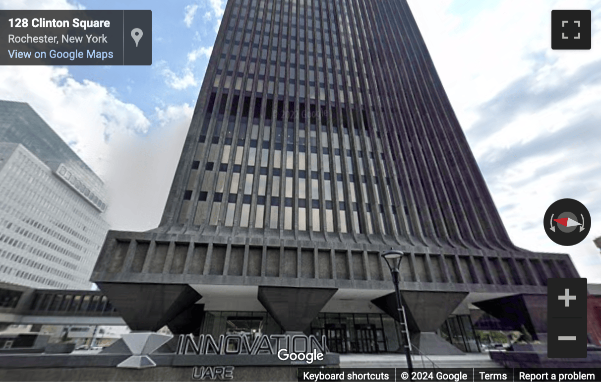 Street View image of 100 South Clinton Avenue, 24th Floor, Innovation Square, Rochester (New York)