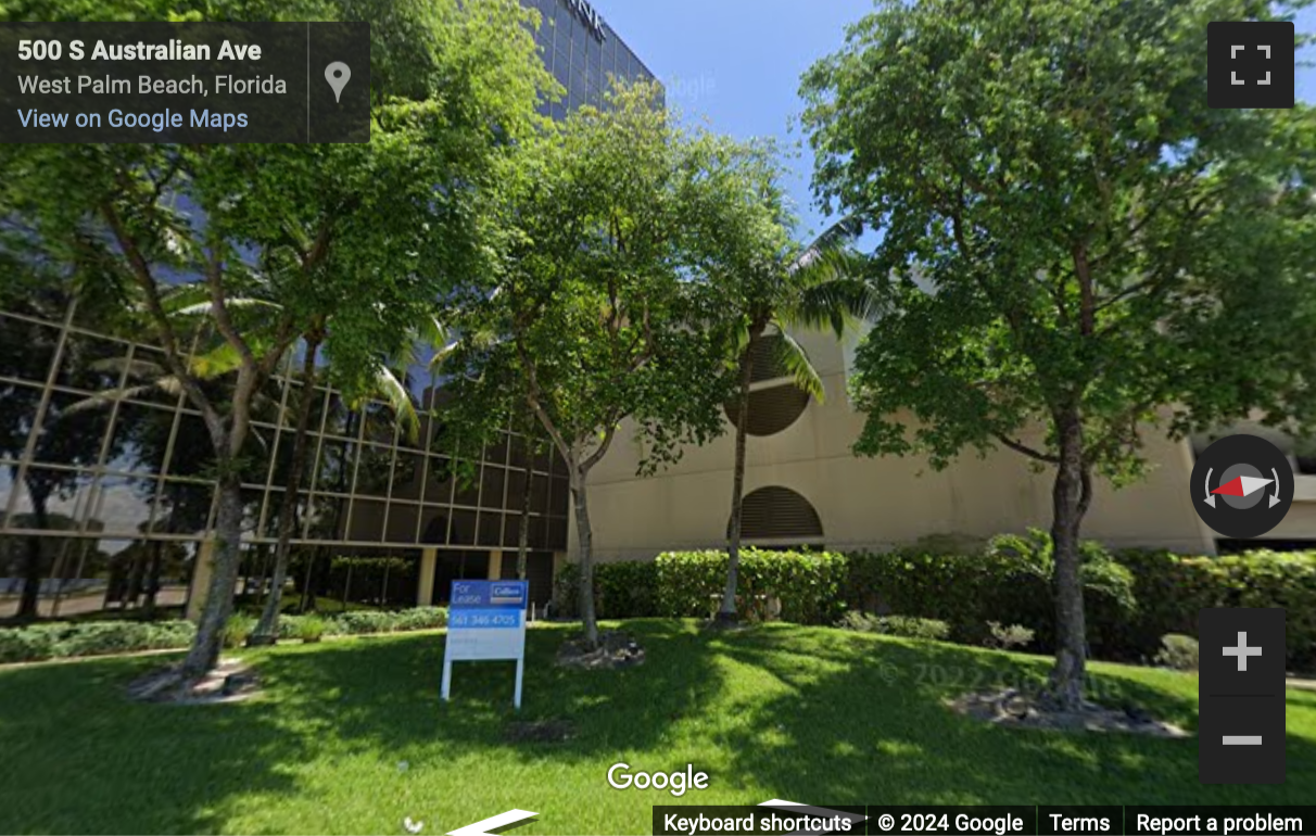 Street View image of 500 S Australian Avenue, Suite 500 & 600, West Palm Beach, Florida