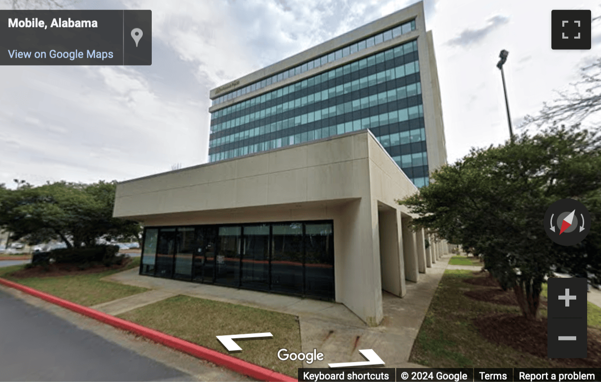 Street View image of 1110 Montlimar Drive, 9th Floor, Montlimar Place Office Park, Mobile