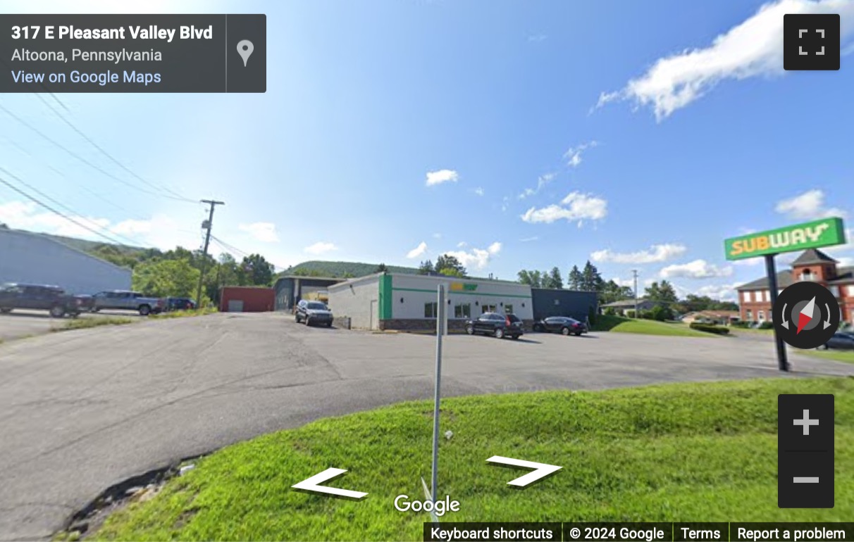 Street View image of 311 East Pleasant Valley Boulevard, 2nd Floor, Altoona, Pennsylvania