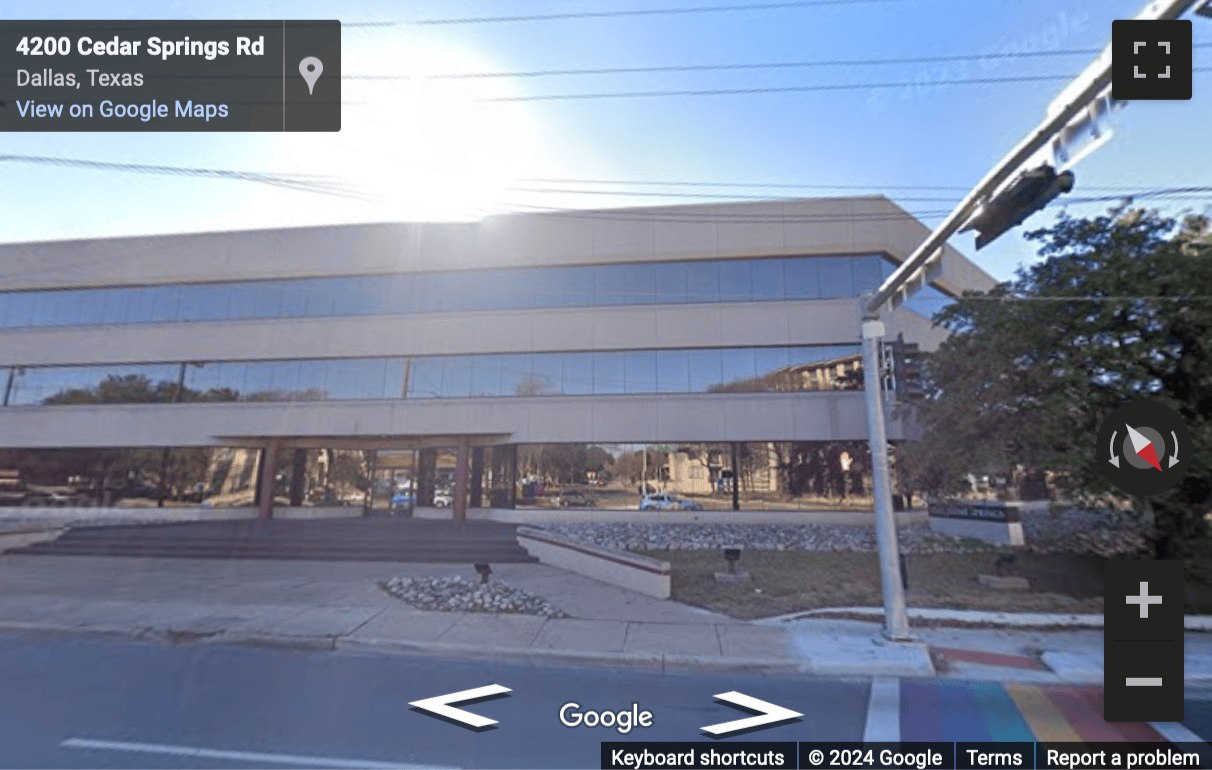 Street View image of 4211 Cedar Springs Road, Dallas, Texas