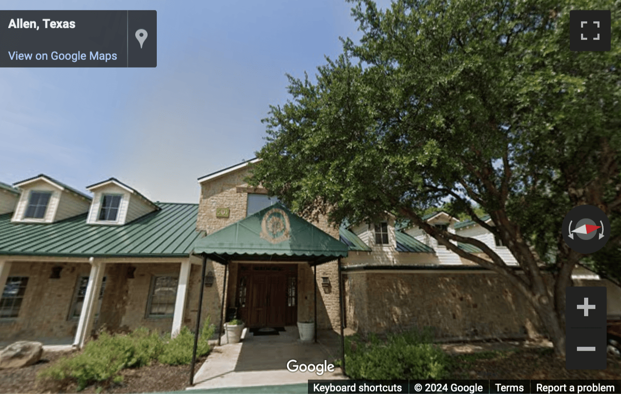 Street View image of 501 Twin Creeks Drive, Allen, Texas